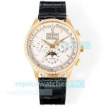 Swiss Replica V2 Jaeger-LeCoultre Master Watch Yellow Gold with Diamond Bezel 